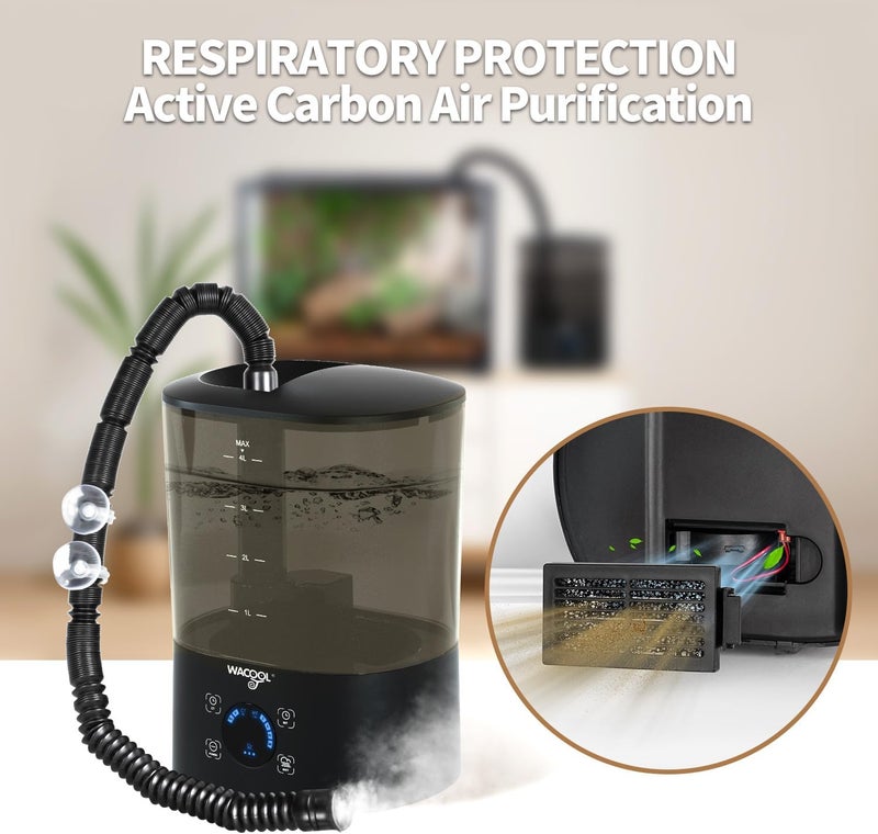WACOOL TERRA WACOOL Reptile Fogger Mister 4L No-Leak Top-Fill Water Humidifier - Digital Timer Terrarium Fogger with Adjustable Fog Volume and Silent Operation for Snake/Gecko/Gecko Tanks - Image 5